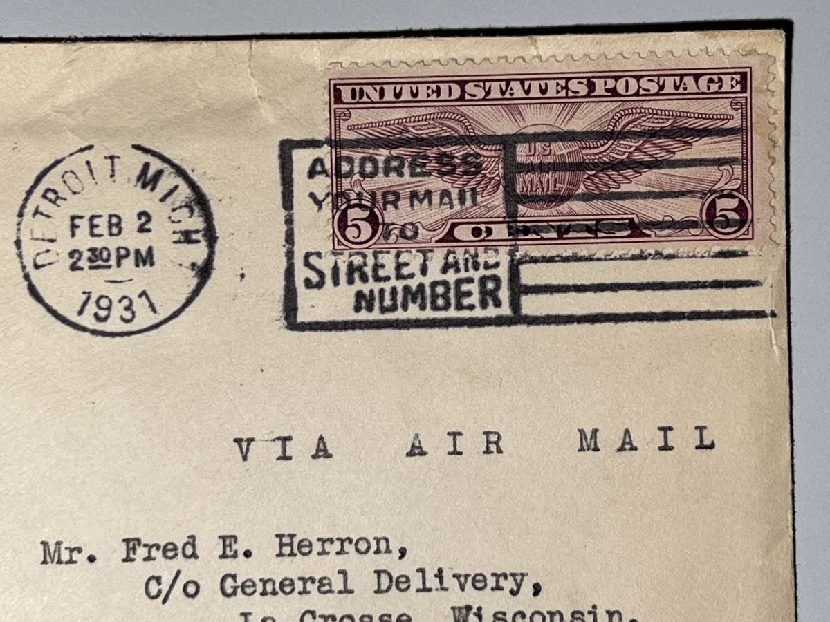 Alle Briefmarken: USA/ Canada 1931, Continental air mail transfer – Gebraucht aus Küssnacht a. Rigi von Unique-Valuable 1