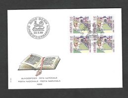 FDC Pro Patria Viererblock 1989