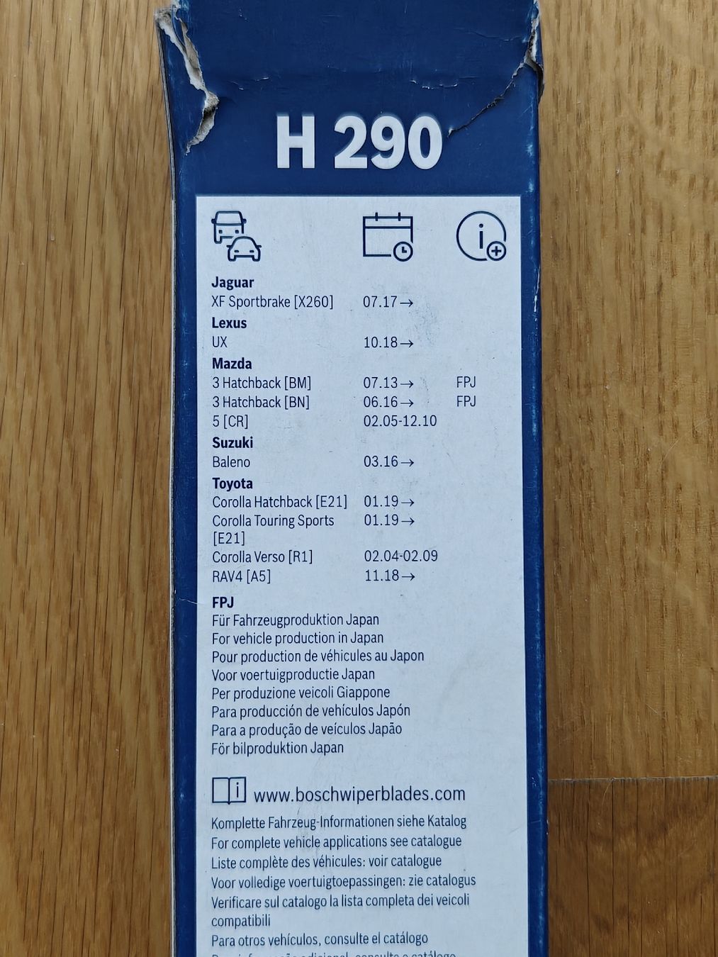 Bosch Tutti pezzi di ricambio auto: Bosch H290 Scheibenwischer – Nuovo (secondo la descrizione) da Rubigen venduto da Berti0531 1