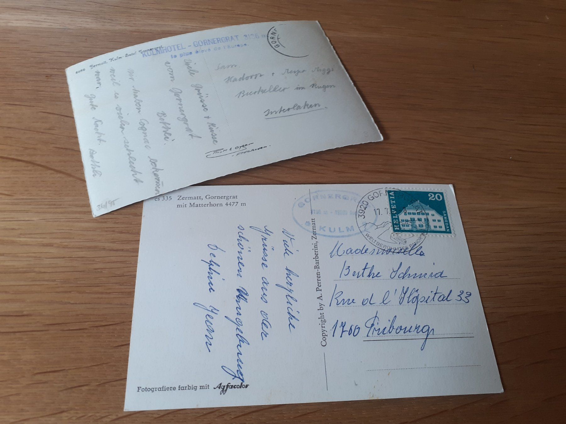 Cartoline postali: ZERMATT - KULM HOTEL - GORNERGRAT – Usato da Winterthur venduto da Ornyx7 1