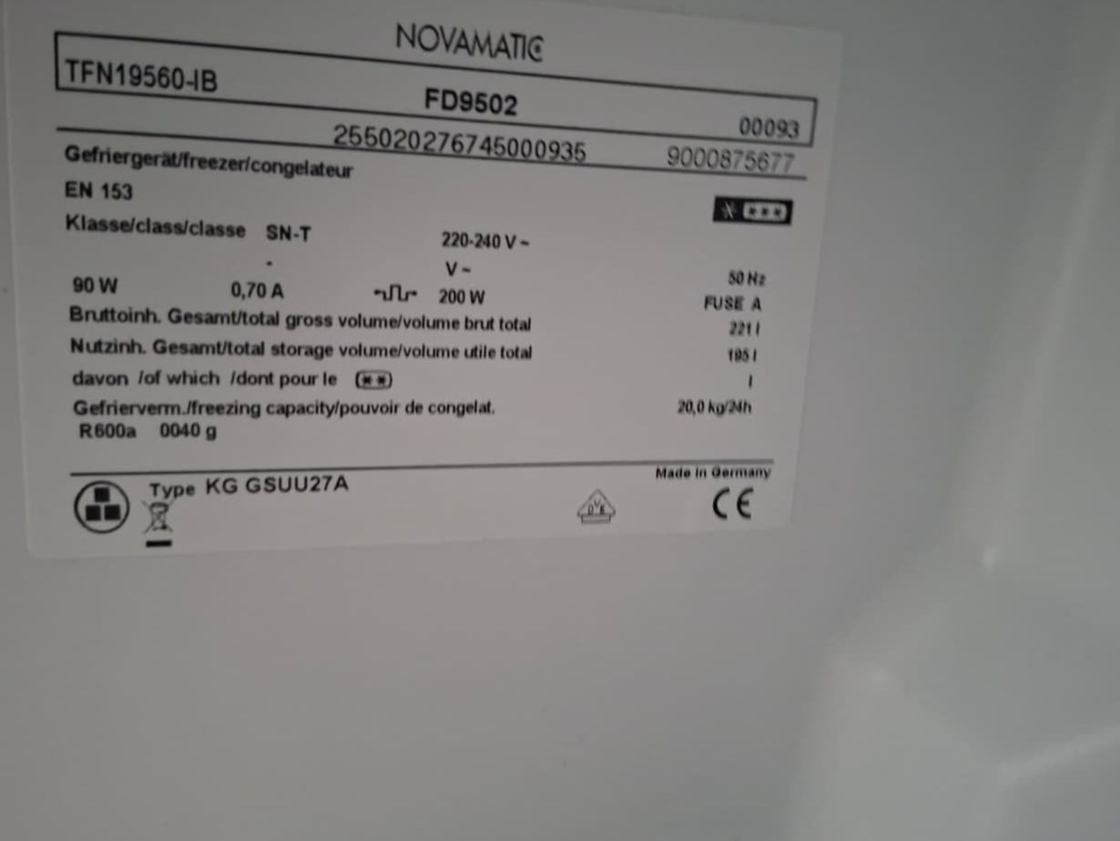 Congelatori: Tiefkühlschrank Novamatic – Usato da Starrkirch-Wil venduto da UB007 2