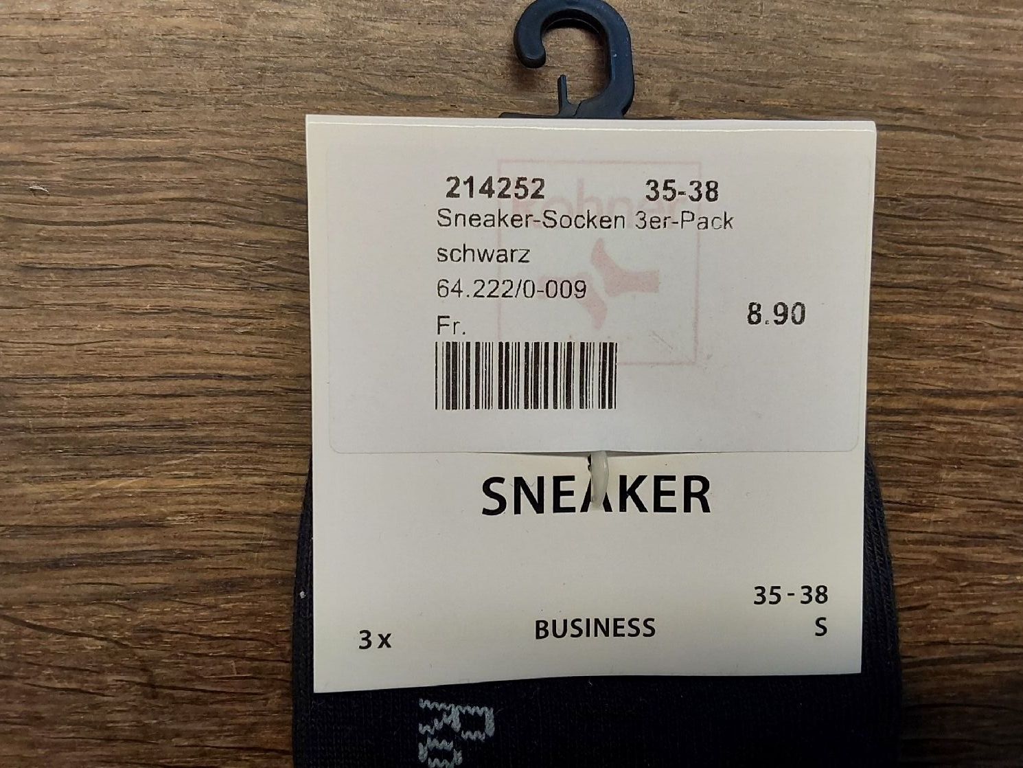 Rohner Calze: 3 Paar Sneaker- Socken schwarz Rohner Basic 35-38 neu – Nuovo e nell'imballaggio originale da Köniz venduto da scopello12 1