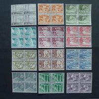 1949 Nr. 297-300,301A+302-308 4er Block