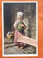 Alte Postkarte, Mädchen mit Krug, H. Kaulbach, Anneri