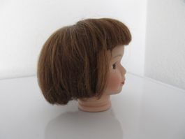 Puppenperücke, Perücke Puppen, Umfang 24 cm, L: Haar 7 cm