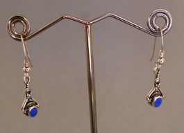 Ohrringe 925 Silber mit synthetischen Steinen