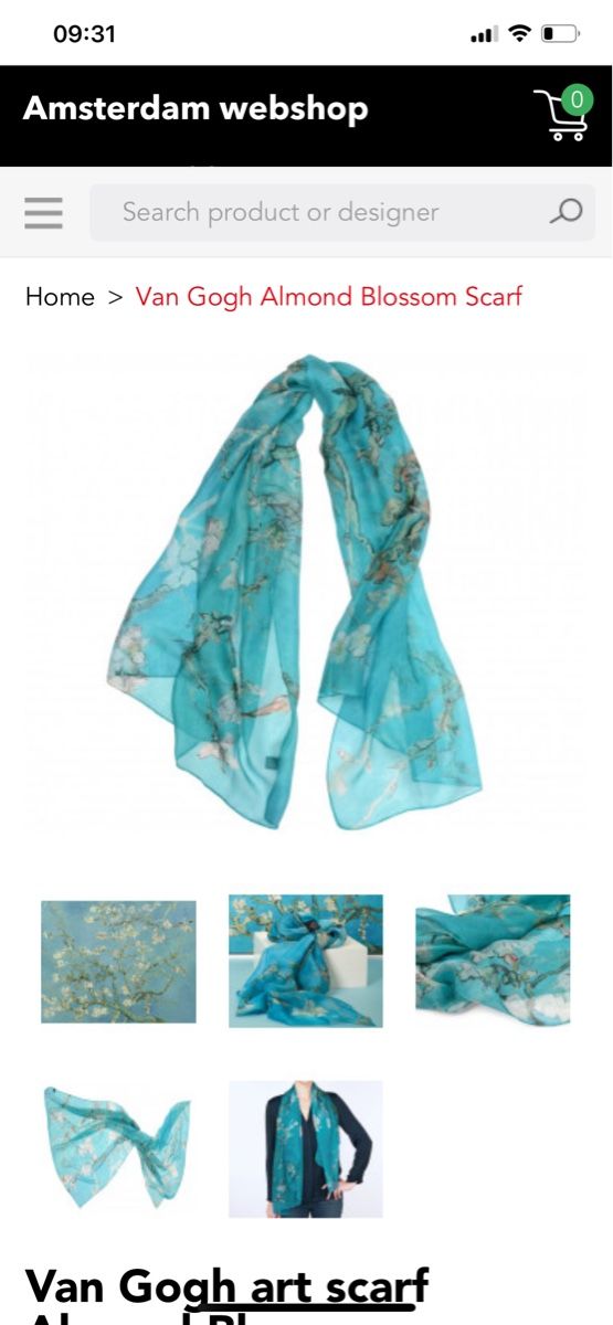 Foulard & Sciarpe: Seidentuch Van Gogh "Mandelblüte" neu – Nuovo e nell'imballaggio originale da Neerach venduto da VintageBox