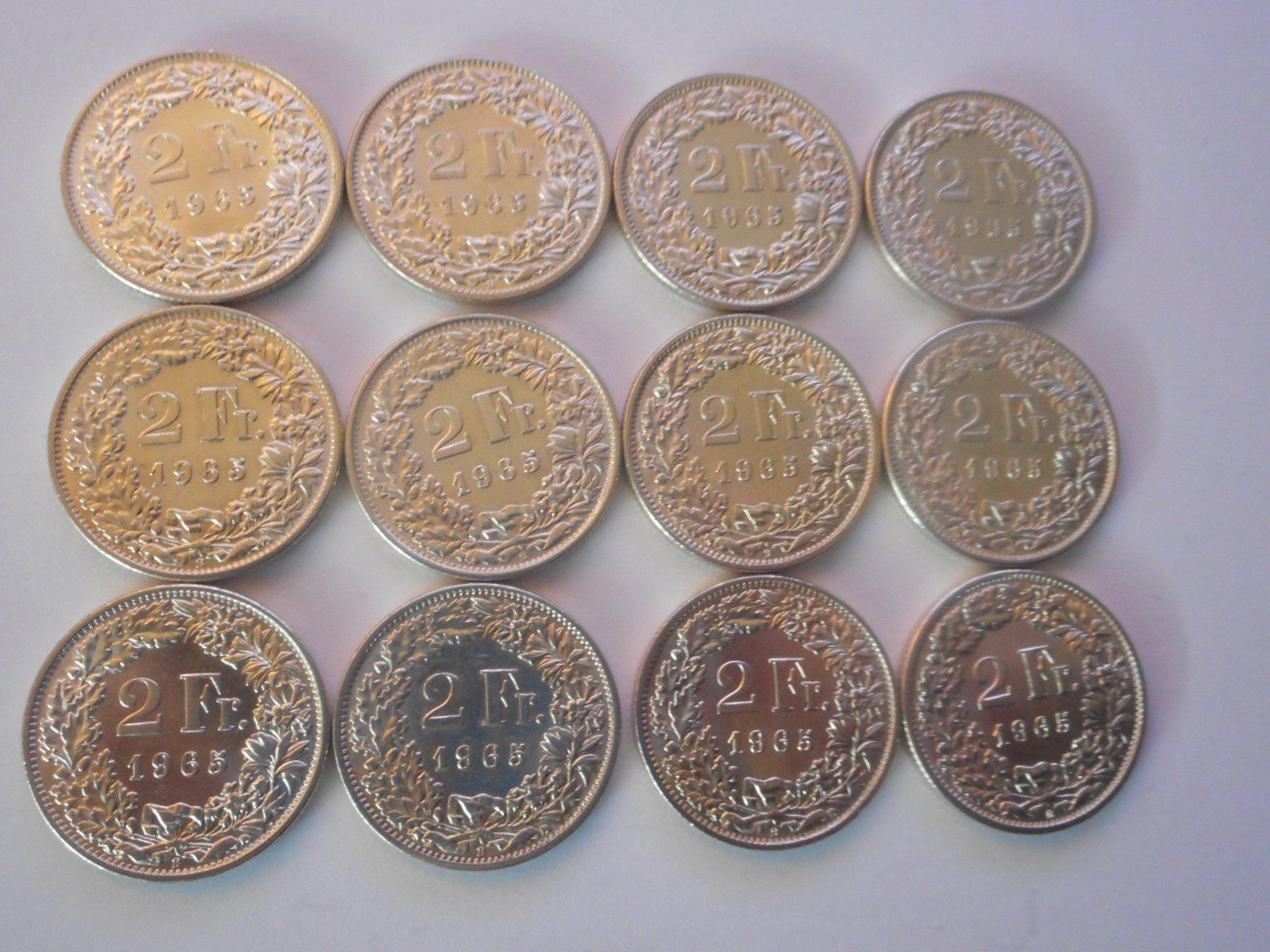 Tutti le monete: 12 x 2 Fr. 1965  silber   unz – Nuovo (secondo la descrizione) da Kriegstetten venduto da pizlad2010 1