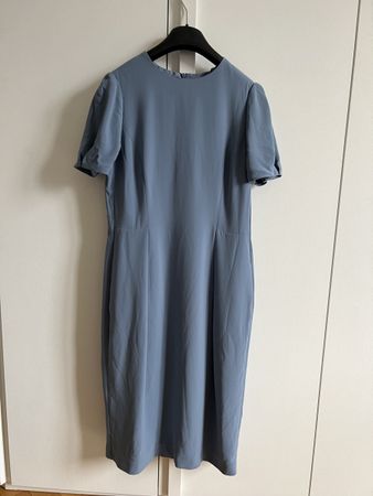 Elegant Silk Blue Dress by Giorgio Armani, Size M