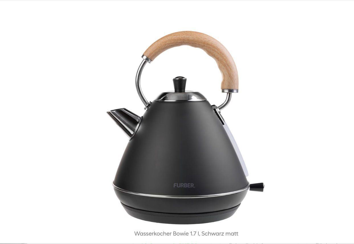 Bollitori: Wasserkocher Furber, 1.7 Liter schwarz – Nuovo (secondo la descrizione) da Oekingen venduto da Bern66