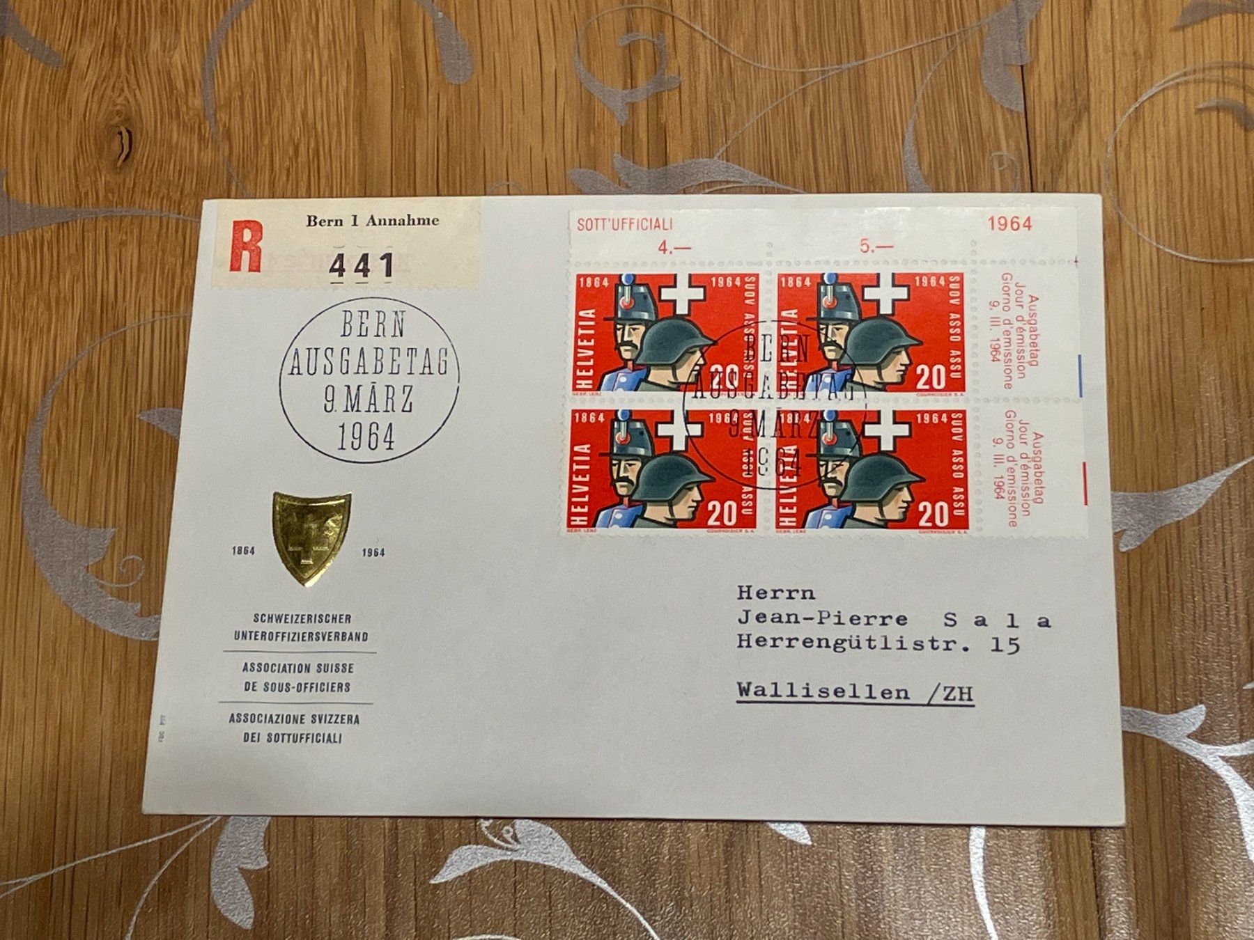 Tutti i francobolli: CH FDC  Einschreiben 1964 – Usato da Koblenz venduto da Markenhimmel