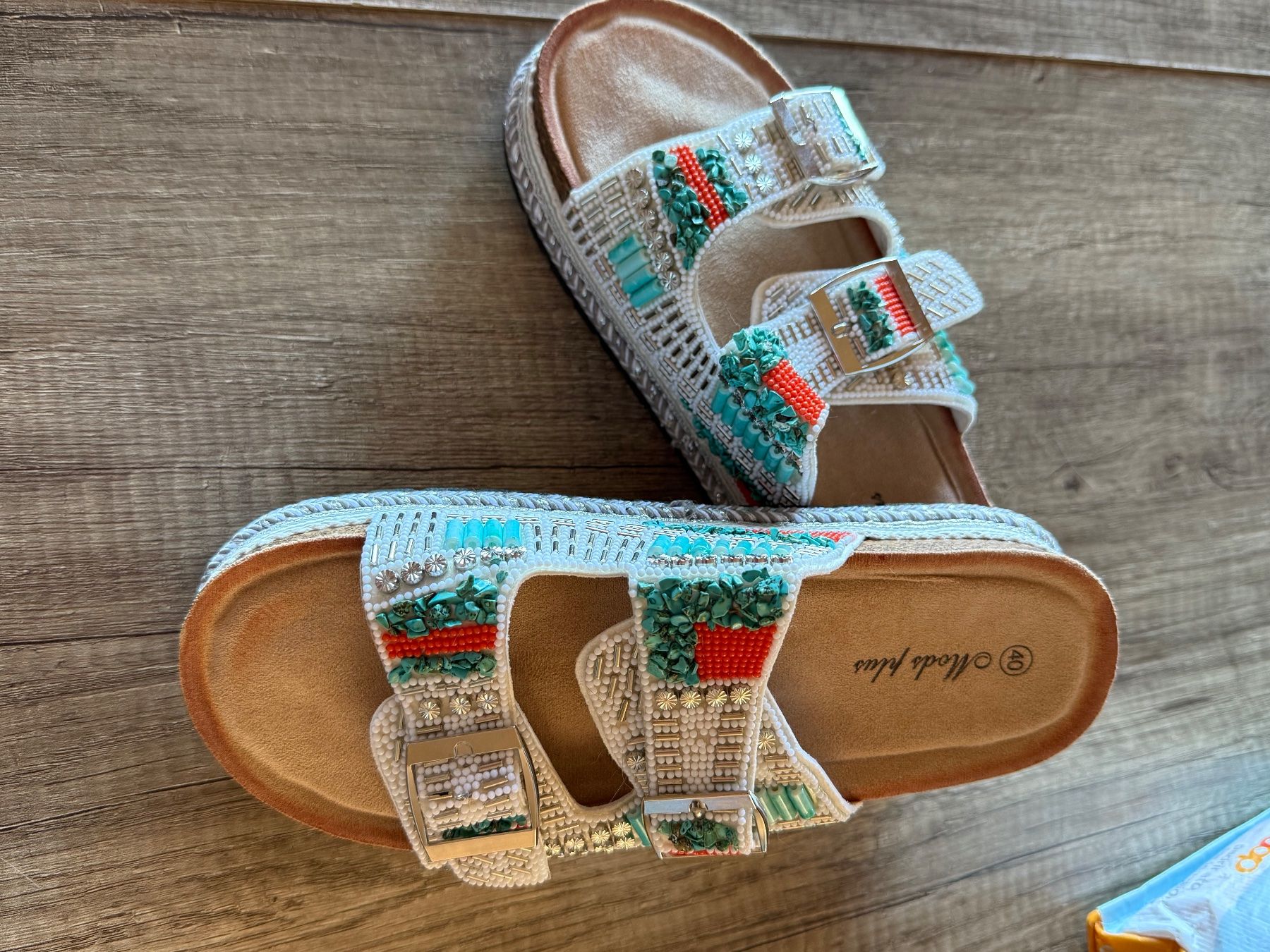 Scarpe da donna: Boho Sandale mit weichem Fussbett – Nuovo (secondo la descrizione) da Sigriswil venduto da ck56 1