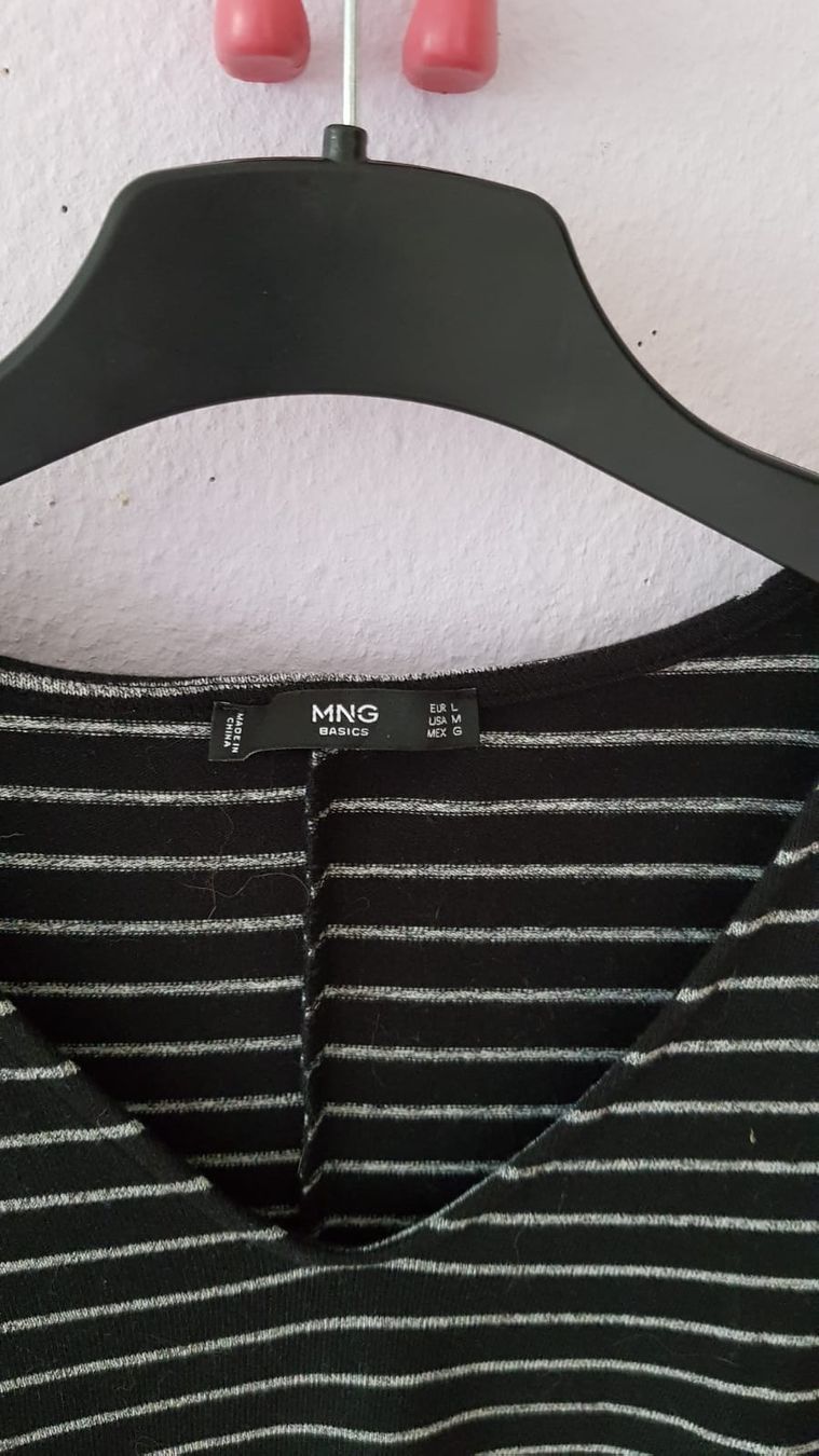 Mango Vestiti: Robe MNG mango Basics rayée noire et blanche taille L neuve – Nuovo e nell'imballaggio originale da Versoix venduto da aline_b 2