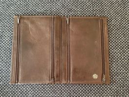 Praktisches Etui für Banknoten/Ausweise/Dokus, Leder, braun