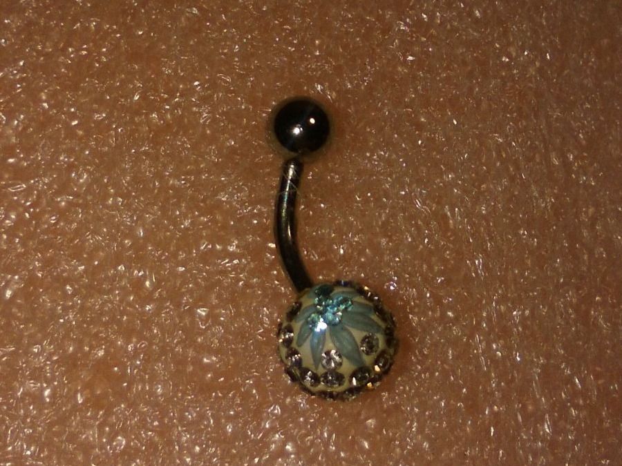 Gioielli per piercing: bauchnabel piercing,,,weiss und hellblau kristall – Nuovo (secondo la descrizione) da Basel venduto da bijoutrie_4 1