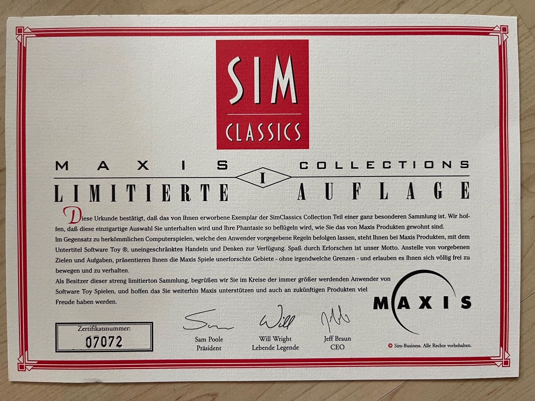 Giochi: Vintage Macintosh Game "SimClassics: Maxis Collections 1" – Usato da Zürich venduto da Gurkis 2