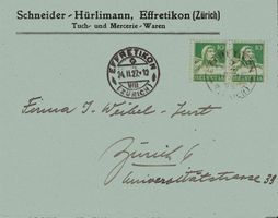 1927 Tellbrief nach Zürich 6