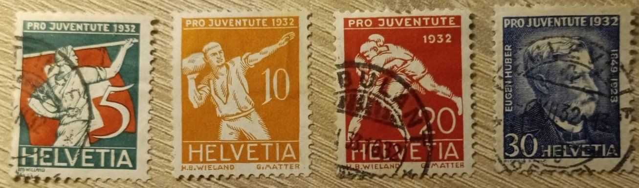 Tutti i francobolli: Sellos Suiza Pro Juventute 1932 – Usato da Stein am Rhein venduto da tom_fq6v