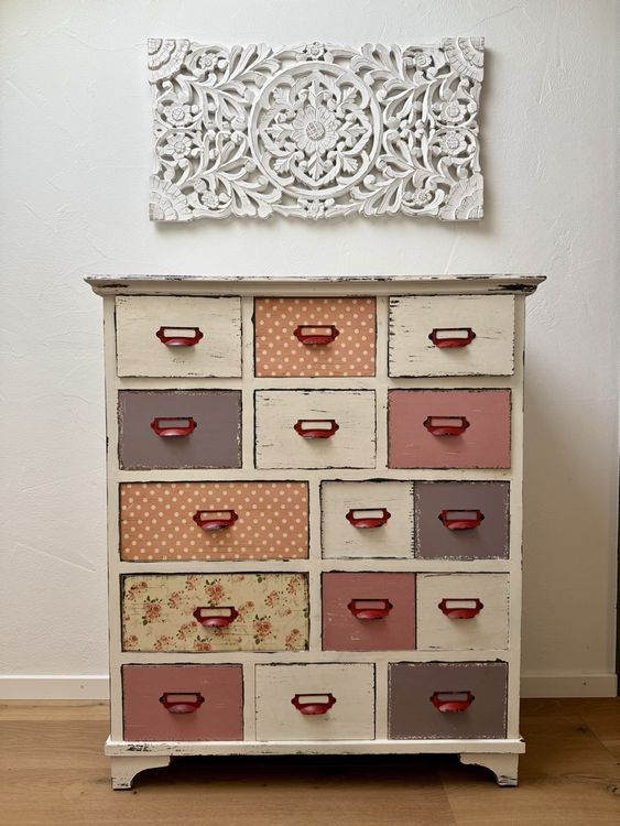 Vintage Apotheker Kommode, Shabby Chic Look, Mehrfarbig (Gebraucht) in ...