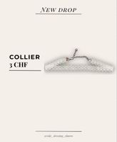 Collier fantaisie blanc état neuf