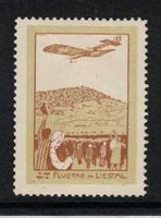 1913 Flugpost Liestal Vorläufer VIII, mit Gummi und Falz *