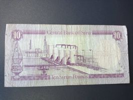 Seltene 10 Syrische Pfund Note aus 1977 - Top Zustand!