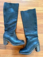 Neuwertige schwarze SHABBIES AMSTERDAM Lederstiefel, Gr. 37