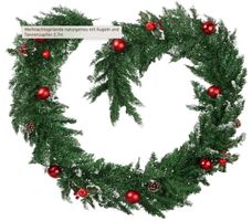 Weihnachtsgirlande naturgetreu mit Kugeln und Tannenzapfen