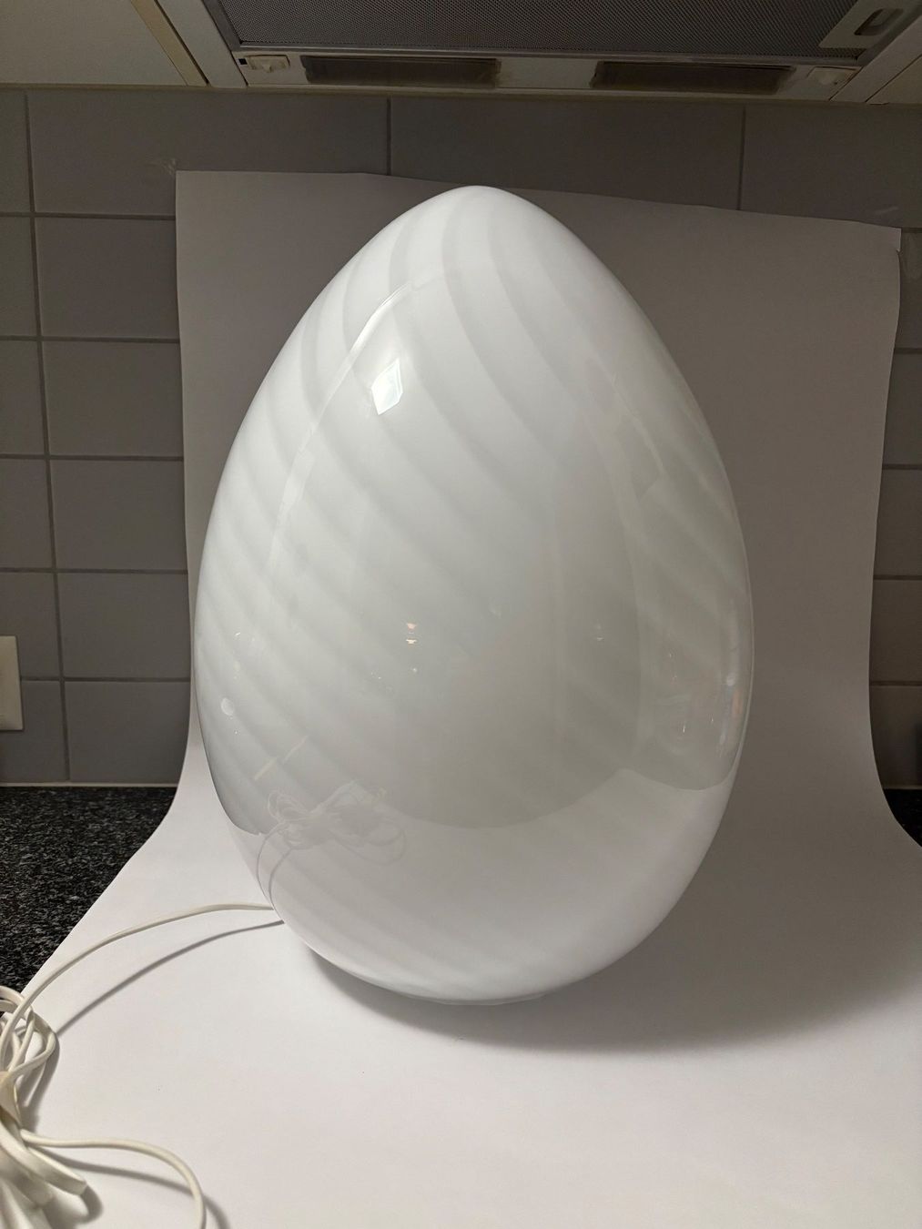 Murano Lampade: Grosse Eilampe Murano Designklassiker – Usato da rotkreuz venduto da baudisch 1