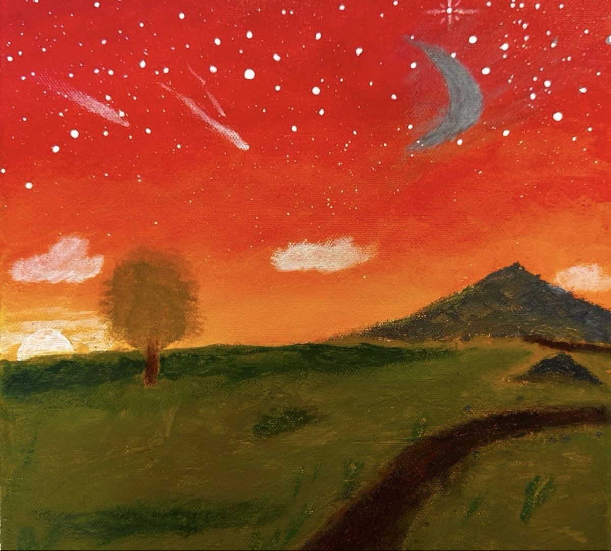 Dipinti: Acryl Bild Abendsonne  – Usato da Anglikon venduto da Teyfik