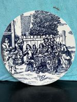 Assiette Delft David Teniers scène de rue 25cm.