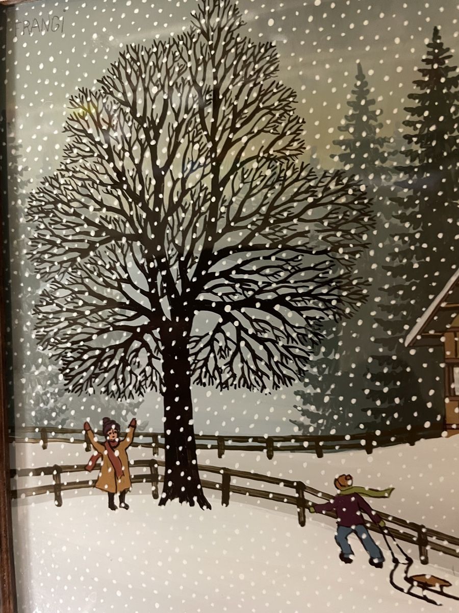Foto & Immagini: Bild Winterlandschaft, naive Malerei – Usato da Hindelbank venduto da chinok01 3