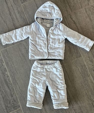 Baby-Set Grösse 68, hellblau, gefütterte Jacke & Hose
