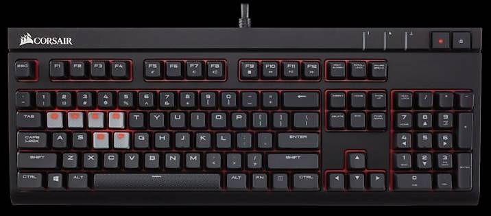 Corsair Tastiere: Corsair Gaming STRAFE Cherry MX Blue – Usato da Kriens venduto da SupiDupiDeal