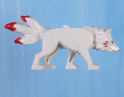 LEGO Minifigur Wolf with Black Eyes and Nose, Tan Teeth