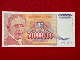 Belgrad 1993 - 50000000 Dinara UNC - Mihajlo PUPIN