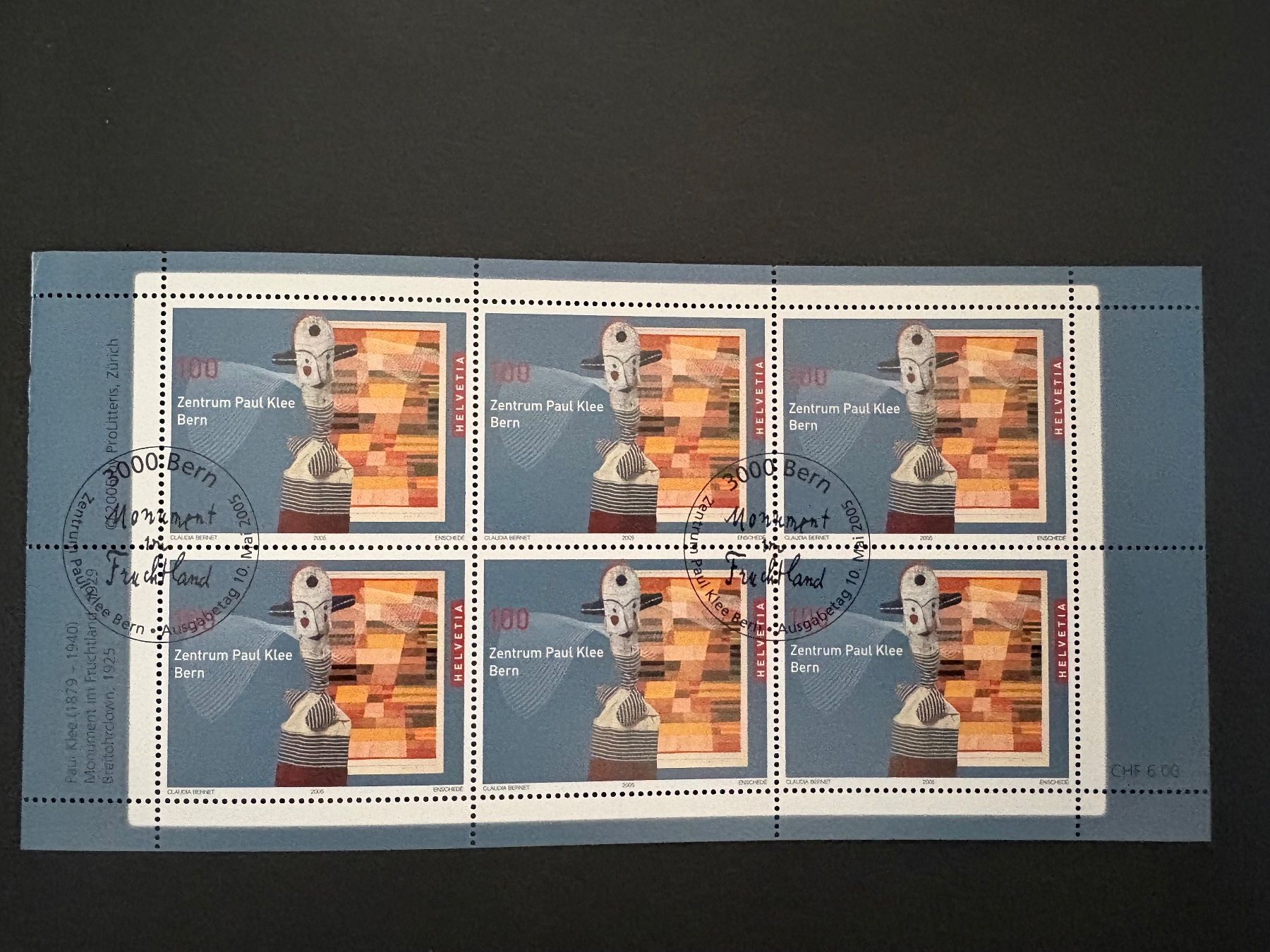 Alle Briefmarken: Kleinbogen, MiNr. 1922 Schweiz, 2005 – Gebraucht aus Steinmaur von Nicorutishauser