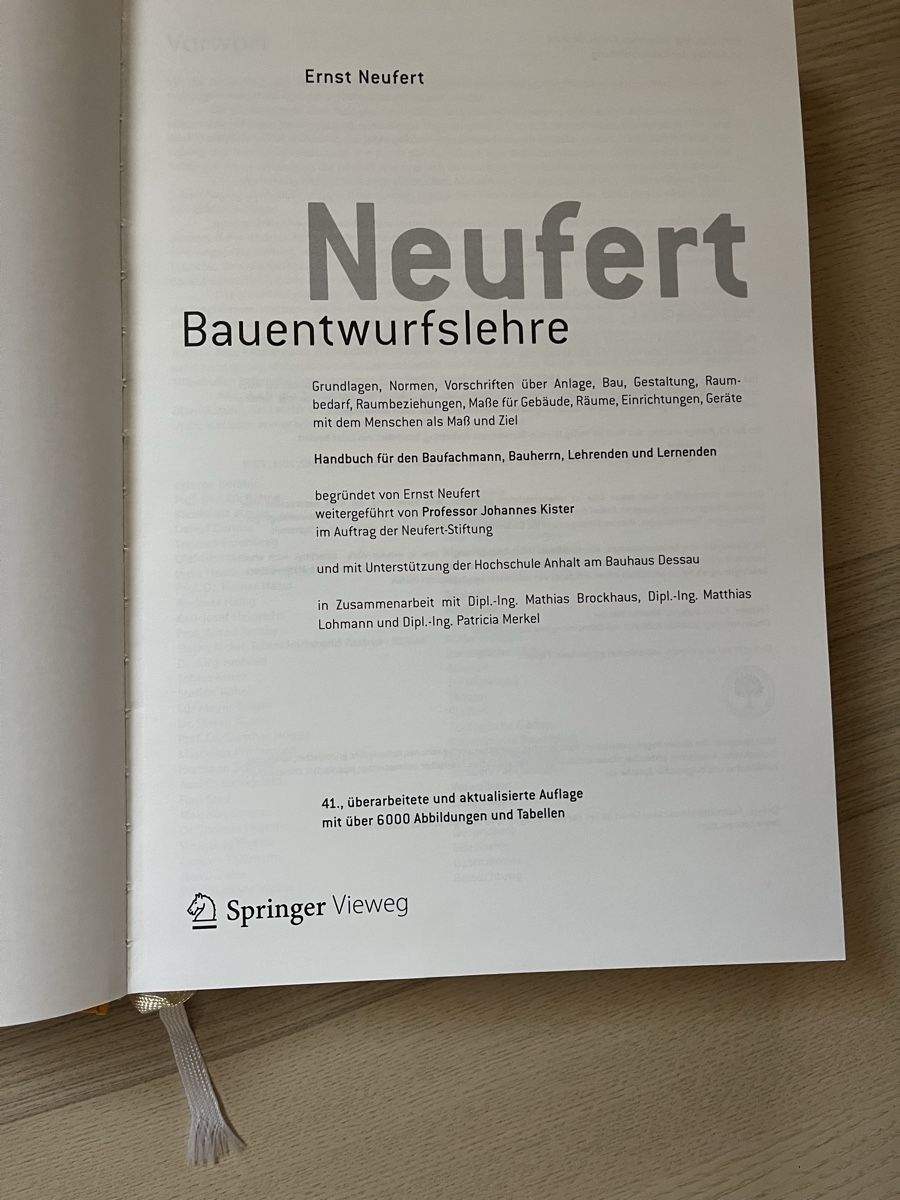 Bücher: Neufert – Gebraucht aus Bern von fel_r5br 4