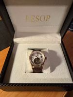 AESOP Tourbillon Sapphire Watch Rose Gold Brown Strap