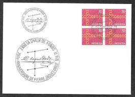 Sonderbrief S. 767 250 Ann. P. Jaquet La Chaux-de-Fonds 1971