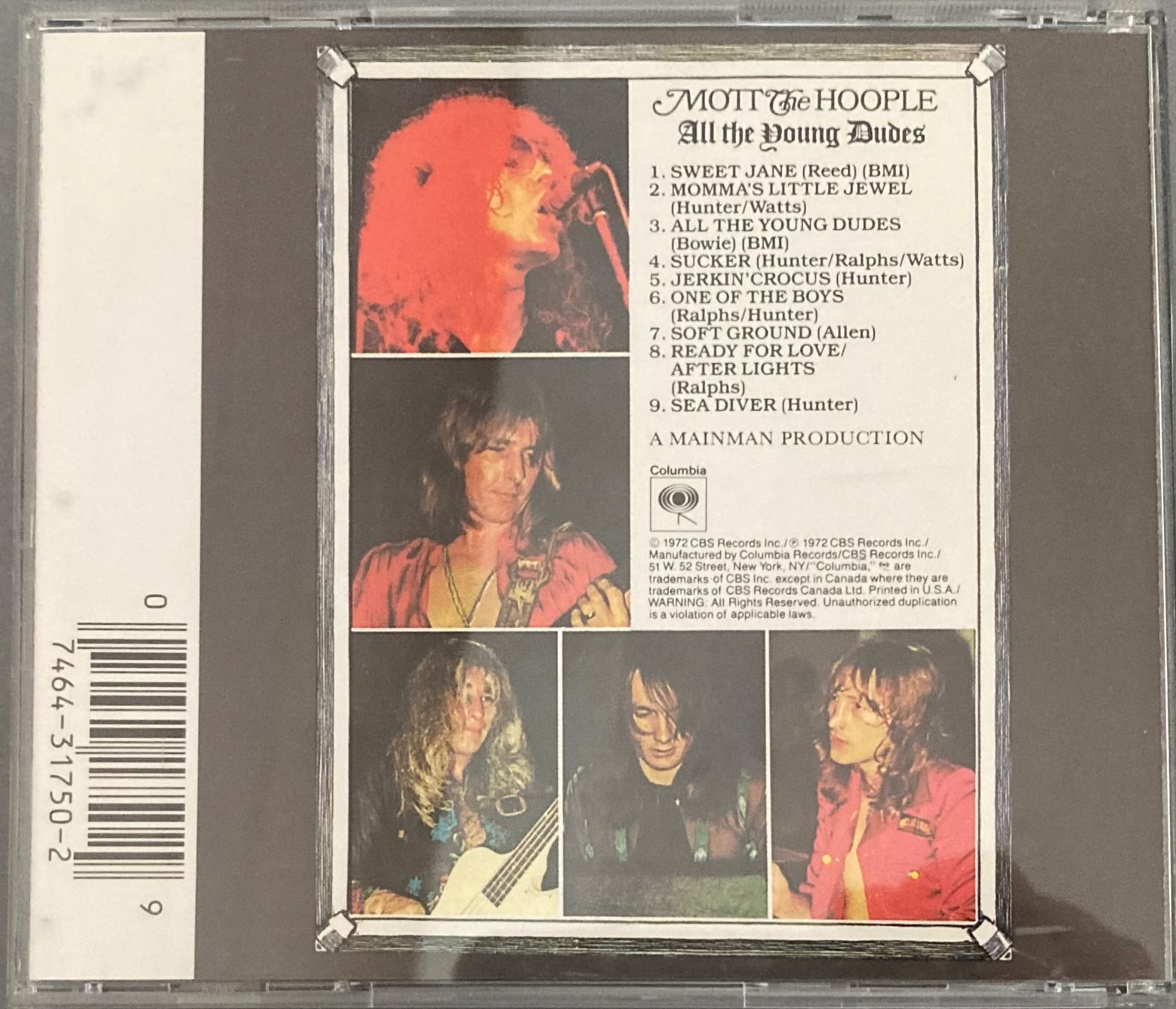 CD: MOTT THE HOOPLE - ALL THE YOUNG DUDES – Usato da Poliez-Pittet venduto da Newtown-Records 1