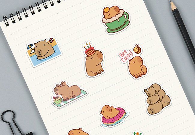 Aufkleber: 50 Stk. Sticker - Wasserschwein – Neu und originalverpackt aus St.Gallen von  5