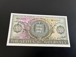 1 Pound GUERNSEY 1969 P.45a bankfrisch 
