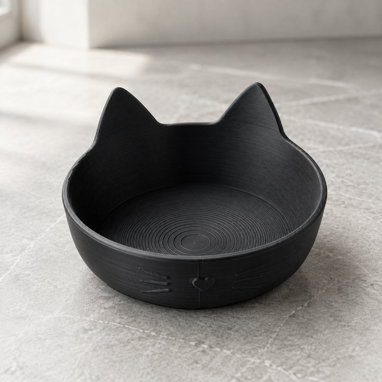 Futter: Katzennapf in Katzenform – Schwarz – Neu (gemäss Beschreibung) aus Basel von 3DXD 2