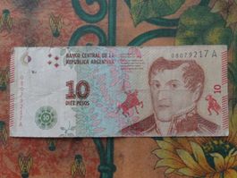 ARGENTINE  (B)  10  Pesos  Billet