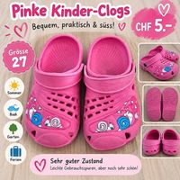 Pinke Kinder-Clogs / Badeschuhe Grösse 27