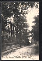AK Colombier, Route de la Gare, 1908