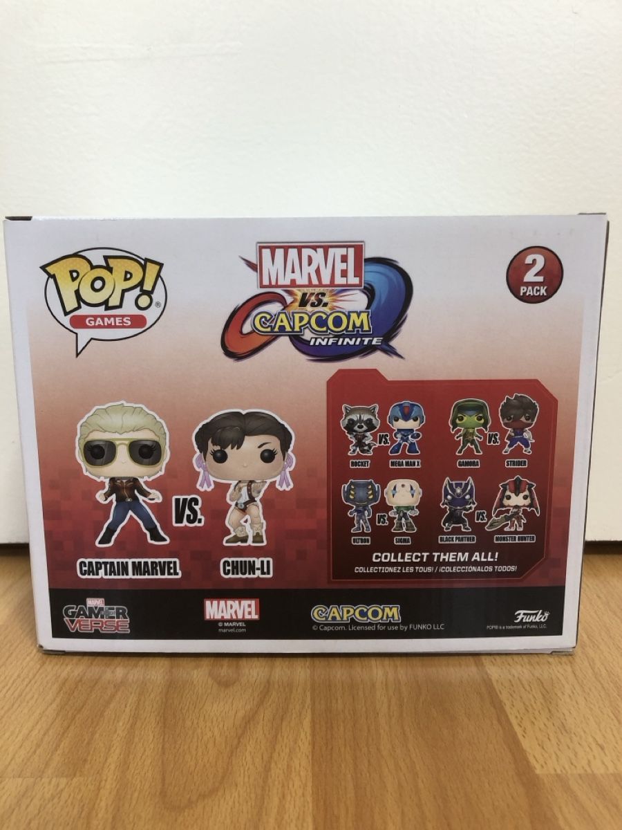 Funko Statuette: Funko POP Marvel vs Capcom Captain Marcel vs Chun Li – Nuovo e nell'imballaggio originale da Zumikon venduto da wushu01 1