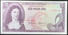 Colombia 2 Pesos Oro 1977 - non circ./unz