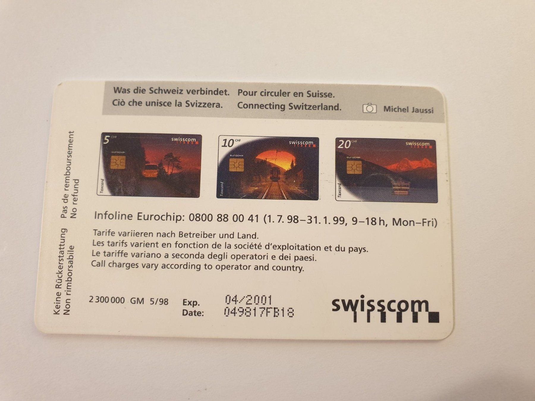 Telefon- & Taxkarten: SUI-CP-35A – Gebraucht aus Rain von chesz 1